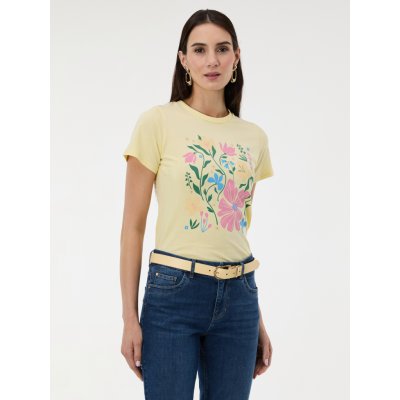 Orsay dámské tričko s potiskem žluté – Zbozi.Blesk.cz