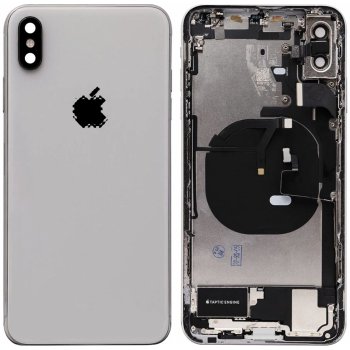 Kryt Apple iPhone XS Max Zadní Housing s Malými Díly stříbrný