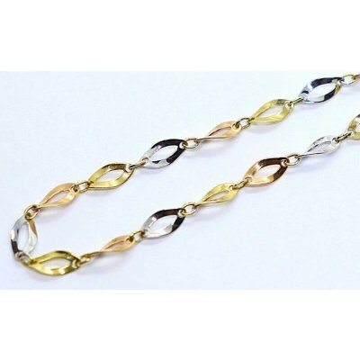 Klenoty Budín Dámský pevný zlatý náramek ze tří barev zlata HK7134 – Hledejceny.cz