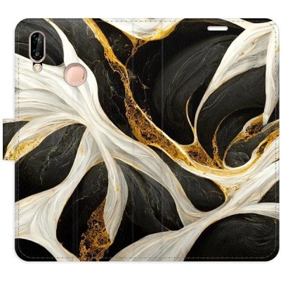 Pouzdro iSaprio flip BlackGold Marble Huawei P20 Lite – Hledejceny.cz