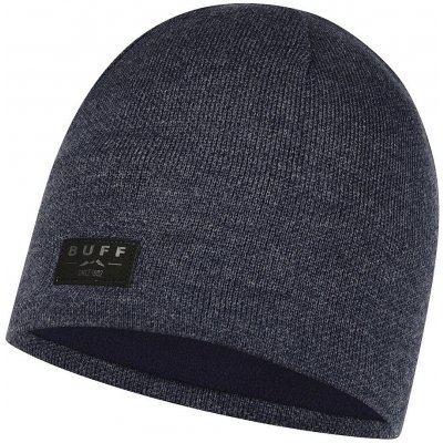 Buff Knitted and Polar Hat solid navy