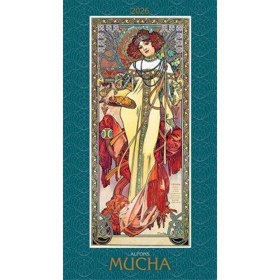Alfons Mucha nástěnný 33 x 60 cm 2026 – Zboží Dáma
