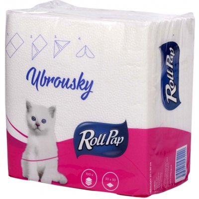 Roll Pap Roll Pap papírové ubrousky 1V 30x30cm 100ks 279595 – Zboží Dáma