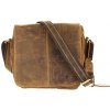 Taška  Greenburry kožená kabelka 1724-25 hnědá