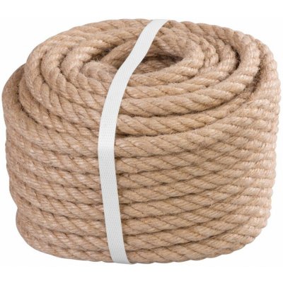 Prémiové jutové lano, přírodní, Ø 12 mm x 20 m – Hledejceny.cz