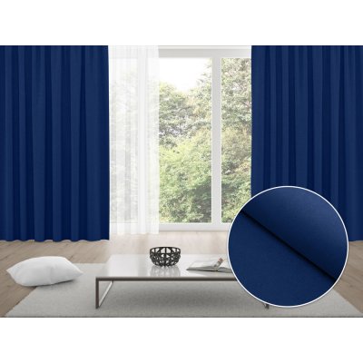 Biante Zatemňovací závěs Blackout BKS-411 Námořnická modrá - šířka 140 cm 140x190 cm – Sleviste.cz