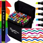 KIK KX5123_1 Oboustranné lihové fixy v pouzdře 48 + stojan – Zboží Živě