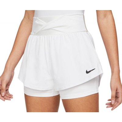 Nike Court Dri-Fit Advantage Short W white/white/black – Zboží Mobilmania
