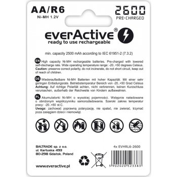 everActive Professional line AA 2600mAh 4ks EVHRL6-2600