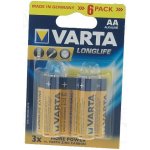 Varta LongLife AA 6ks 4106 101 436 – Zbozi.Blesk.cz