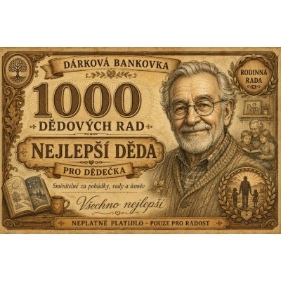 Bezvadary.cz | Dárková bankovka pro dědečka k narozeninámA3 42x30cm db14 – Hledejceny.cz