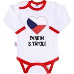 New Baby Body s potiskem Fandím s tátou červená – Zboží Dáma