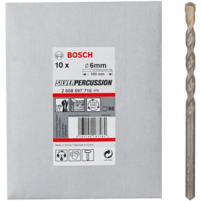 Bosch vrták CYL-3 Silver Percussion (10 ks) 6x60x100mm – Zboží Mobilmania