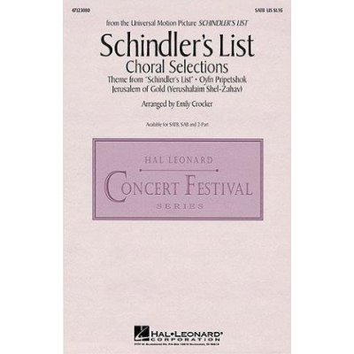 John Williams Schindler's List Schindlerův seznam Choral Selections noty na sborový zpěv SATB SADA 5 ks – Hledejceny.cz