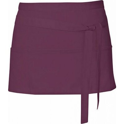 Link Kitchen Wear Krátká barmanská zástěra se třEma předníma kapsama Aubergine Pantone 5115 X983 – Hledejceny.cz