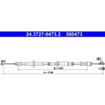Lanko ruční brzdy ATE 24.3727-0473 (AT 580473) | Zboží Auto