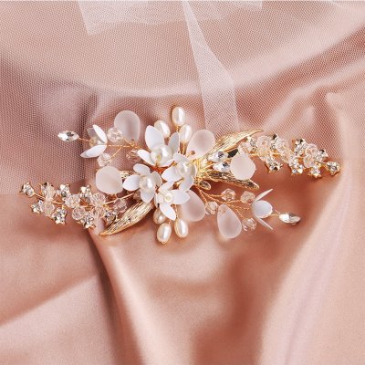 B-TOP Luxusní spona do vlasů květ s perlami a kamínky – Zboží Dáma