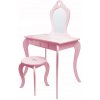 Shabby Chic PHO0403 Dětský toaletní stolek se zrcadlem a židličkou 108x71x39,5cm růžový