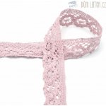 Krajka paličkovaná starorůžová, šíře 30 mm – Zboží Dáma