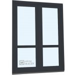 Kömmerling balkonové dveře 70 AD s příčkou O+OS klapačka pravé antracit/bílá 150 x 220 cm jednostranná klika + madýlko + – Hledejceny.cz