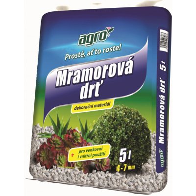 Agro Mramorová drť 4-7 mm 5 L