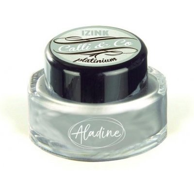 Kaligrafický inkoust Aladine IZINK CALLI & CO metalický platinový 15 ml – Zboží Dáma
