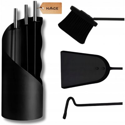 Hage 4dílná ocelová černá – Hledejceny.cz