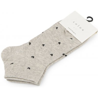 Prima-obchod dívčí bavlněné ponožky kotníkové, 8 šedá světlá srdce – Zboží Dáma