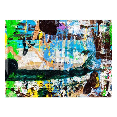WEBLUX 284026983 Fototapeta vliesová Abstract art with splashes of multicolor paint; as a fun; creative Abstraktní umění s potřísněním vícebarevnou barvou; jako zábava; rozměry 200 x 144 cm – Zbozi.Blesk.cz