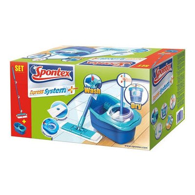 Spontex Express system+ Mop a kbelík se ždímacím košem 97050273 – Zbozi.Blesk.cz