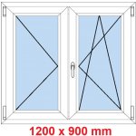 Soft Dvoukřídlé plastové okno 120x90 cm O+OS Dub bahenní – Sleviste.cz