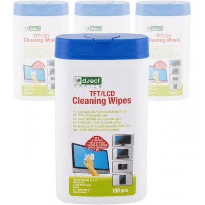 D.RECT HADŘÍKY NA ČIŠTĚNÍ OBRAZOVKY TFT/LCD 100 ks SET-4balení – Zboží Dáma