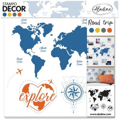 Aladine Dekorační razítka Stampo Decor Cestování – Sleviste.cz