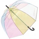 Esprit Long AC Domeshape Transparent Rainbow dámský holový deštník průhledný