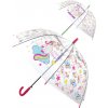 Deštník Jednorožci deštník průhledný