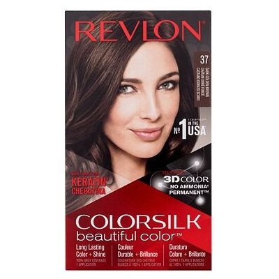 Revlon Colorsilk Beautiful Color barva na vlasy na barvené vlasy 37 Dark Golden Brown 59,1 ml – Zboží Mobilmania