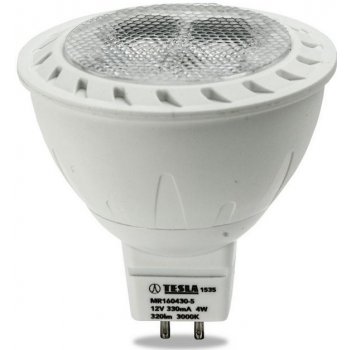 Tesla LED žárovka GU5,3 MR16 4W 12V 320lm 20 000h 3000K Teplá bílá 38°