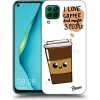 Pouzdro a kryt na mobilní telefon Huawei Picasee silikonové Huawei P40 Lite - Cute coffee čiré