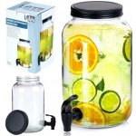 VILDE Dávkovač Sklenice s kohoutkem, jednobarevná černá, 3,2 l – Zboží Dáma