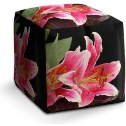 Sablio taburet Cube lilie 40x40x40 cm