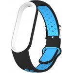 Xiaomi Mi Band 5/6/7 EF náhradní náramek s kovovým zapínáním Černomodrá MBSCZ-7EF01 – Zboží Živě