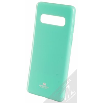Pouzdro Goospery Jelly Case TPU Samsung Galaxy S10 mátově zelené