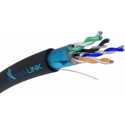 Planet KAB-FTP5E-D-PVCPE-P FTP Cat5e 305m FTP drát 4pár Cat5e PE+PVC venkovní dvouplášť 305m – Hledejceny.cz