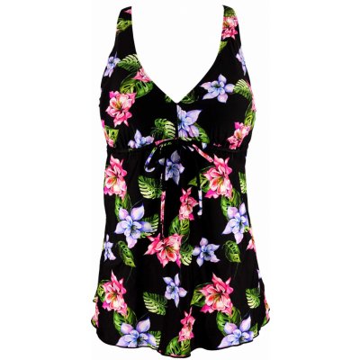 Rozárka tankiny vzorované tílko D710 černá – Zboží Mobilmania