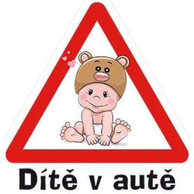 Walteco Dítě v autě - sedící dítko, 150x180mm, samolepka , 20183 – Hledejceny.cz