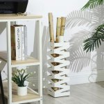 Goleto Kovový stojan na deštníky 15,5 x 15,5 x 49 cm | bílý – Zboží Dáma