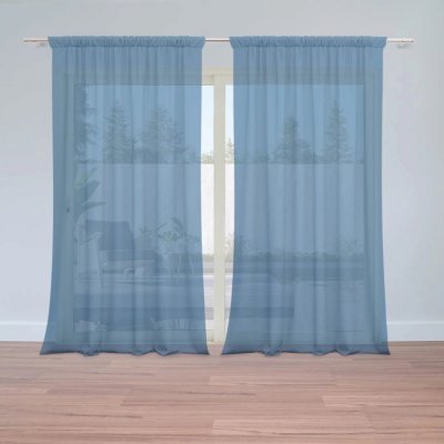 Záclony Námořní modrá: 2 ks - 150x250 cm - Sablio – Hledejceny.cz
