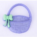 Pro Háčkování Knoflík exclusive Košík fialový s mašličkou dekorační – Hledejceny.cz