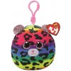 Plyšák Ty Squishy Beanies DOTTY Clip 8,- barevný leopard 3 small 3˝ 5 cm