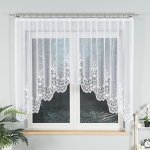 Dekorační oblouková krátká záclona na žabky BERENIKA bílá 330x140 cm MyBestHome – Hledejceny.cz
